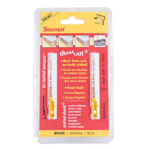 STARRETT BU2DCS-2 Dual Cut 2'' x 3/16 x .050 x 9-19T, Bi-Metal - 2 Pack