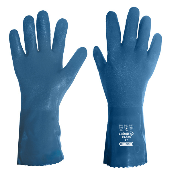 Coated Gloves - PVC - Triple Dipped - Cotton Lined - Gauntlet - 12"