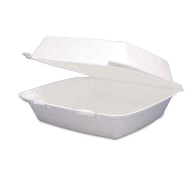 Dart DCC85HT1R Foam Hinged Lid Containers, 1-Compartment