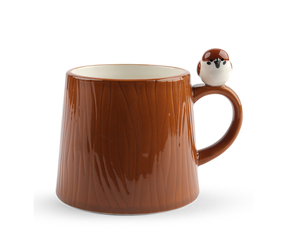 Mug Tree with Sparrow Brown