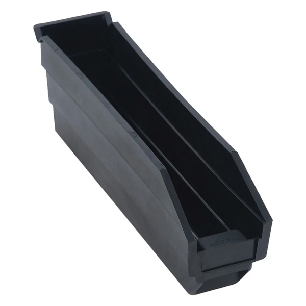 Shelf Bin - Polypropylene - 2-3/4" x 11-5/8" x 4" - 8 lb Capacity - Black