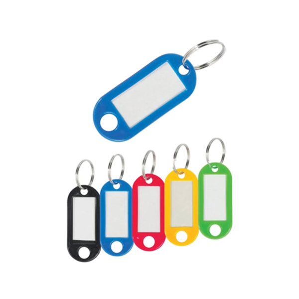 Key Tags - Plastic - Window Box - Assorted Colours