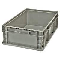 Quantum RSO2415-7 Stacker Straight Wall Container, 24"L x 15"W x 7-1/2"H, up to 175 lbs. stack capacity
