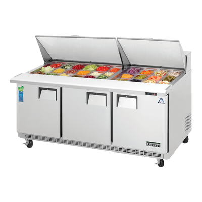 Everest EPBR3 Swing Top Prep Table 30 Pans, 115v, NSF - 19 cu. ft.