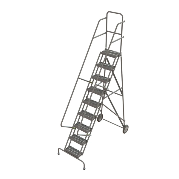 Rolling Ladder - Steel - 9 Step - 450 lb Capacity