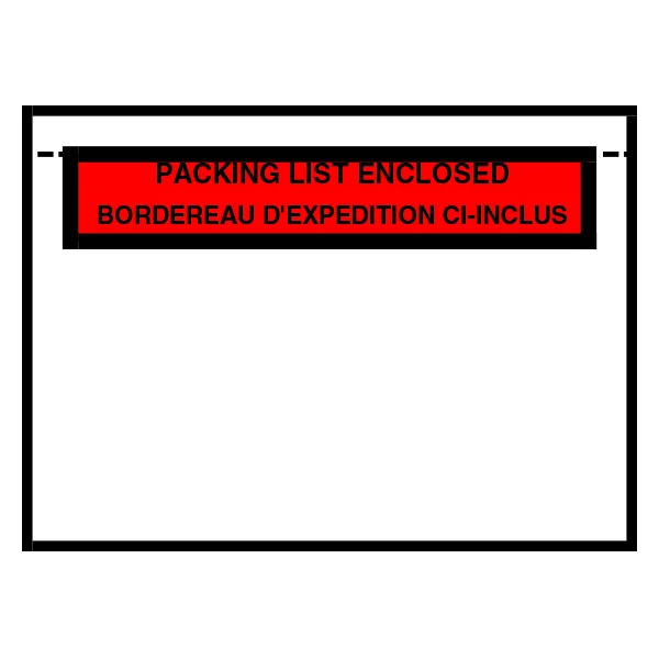 Packing List Envelope - 5.5" x 7" - Printed