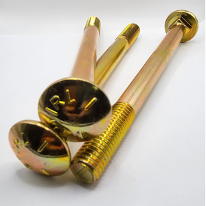 5/8" - 11 X 7 1/2" SQUARE NECK ROUND HEAD BOLT SPECIAL THREAD LENGTH 2.205" MAX SAE J429 GR 5 ZINC YELLOW PER PRINT