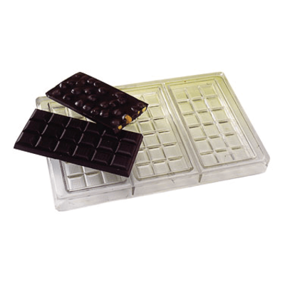 Matfer Bourgeat 380240 3 Chocolate Bars With 18 Squares Each Chocolate Mold
