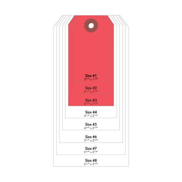 #3 Cardstock Tag - Red