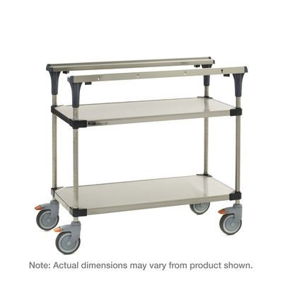 Metro MS1824-FSFS PrepMate MultiStation 24" Prep Station, Solid Stainless Steel top and bottom shelves with Stainless Steel posts