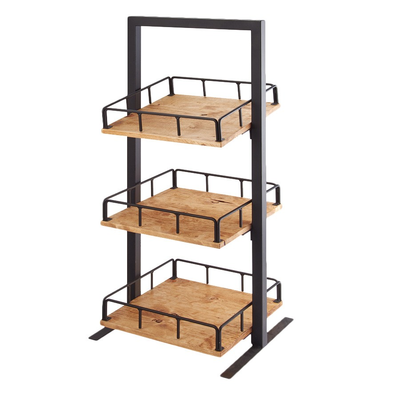 Cal-Mil 3494-3-99 12" x 12"D x 31"H Madera Merchandiser