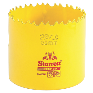 STARRETT DCH0296-G 2-9/16'' (65mm) NVP Deep Cut Bi-Metal Hole Saw