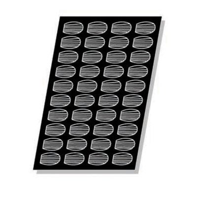 Matfer Bourgeat 336017 40 Per Sheet Flexipan Madeleine Mold