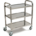 Carlisle UC4031529 17.5" x 29.5" 3-Shelf Stainless Steel Utility