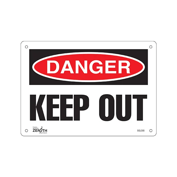 Keep Out Sign - 10" x 7" - Aluminum - English
