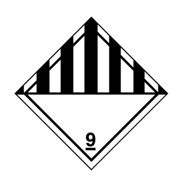 Miscellaneous Dangerous Goods Label - Class 9 - 4" x 4"