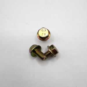 M8 - 1.25 X 16MM DIN 6921 HEX FLANGE SCREW 10.9 ZINC YELLOW