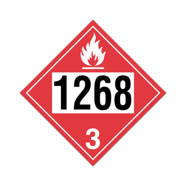 Petroleum Distillates Placard - 10-3/4" x 10-3/4" - Tagboard - Class 3