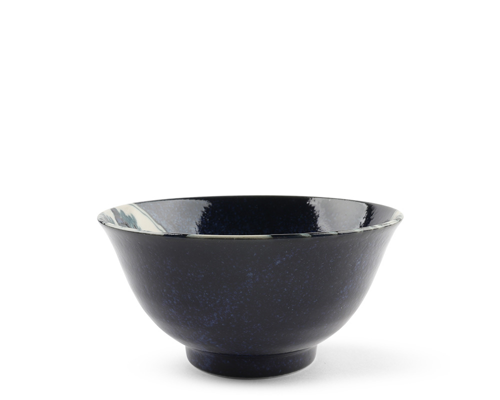 Bowl Namako Blue Great Wave 5"