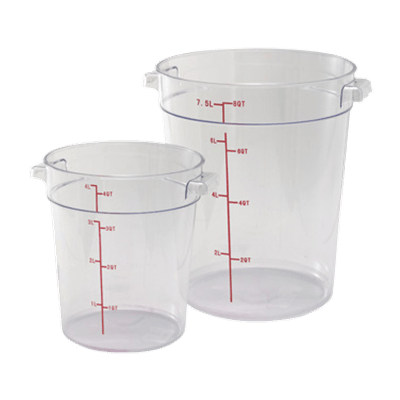 Winco PCRC-2 2Qt Polycarbonate Round Food Storage Container