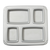 Gator 4-Compartment Insulated Tray, Gray (10/Case)