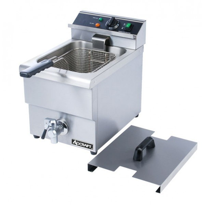 Adcraft DF-12L Single Tank Countertop Fryer w/Drain