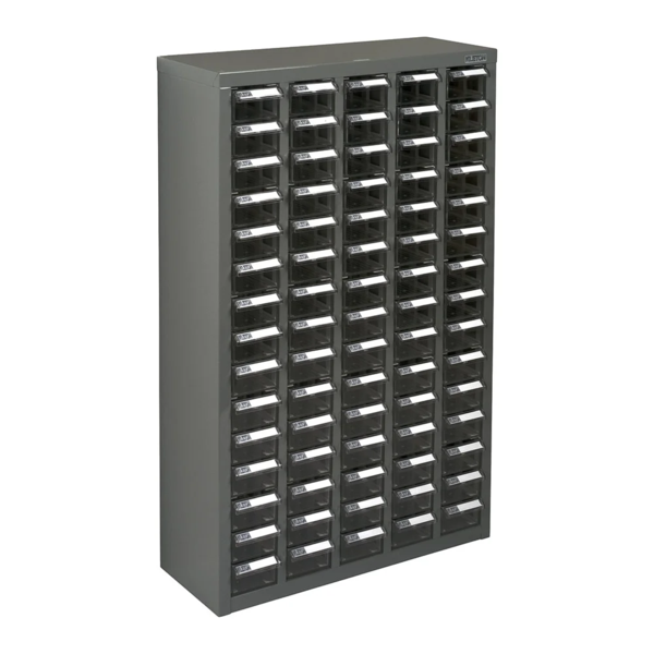 Parts Cabinet - Galvanized Steel - 23-1/10" x 8-7/10" x 36-9/10" - 75 Drawer - Grey