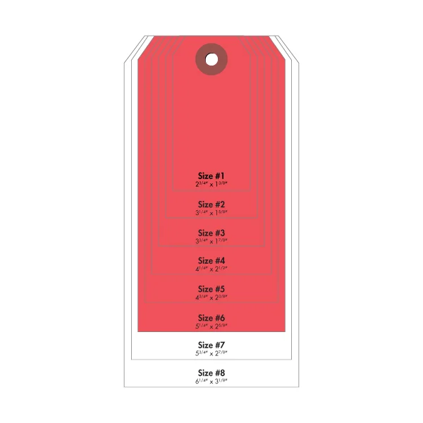 #6 Cardstock Tag - Red