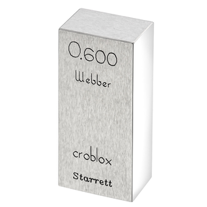 STARRETT RC .600 A1 Rect. Croblox Gage Block - .600 In., Grade A1