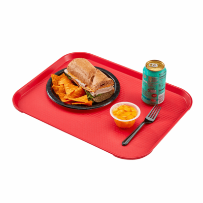 Cambro 1418FF163 Red Fast Food Tray 13-13/16" X 17-3/4"