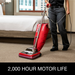 Sanitaire SC886G in use, 2,000-hour motor life