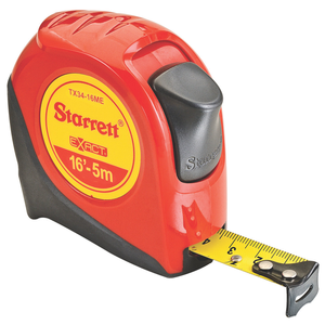 STARRETT KTX34-16ME-N Exact 3/4'' x 16' (5m) English/Metric Pocket Tape