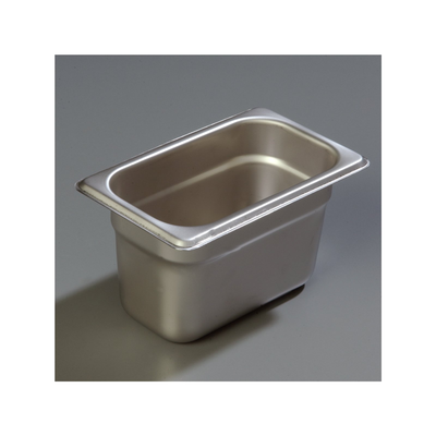 Carlisle 607194 Light Gauge Stainless Steel 1/9 Size 4" Deep Foo