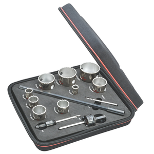 STARRETT KD09041-N 13 Piece Hole Saw Kit, Diamond Grit