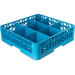 Carlisle RG9-114 OptiClean™ 9-Compartment Blue Glass Rack with 1