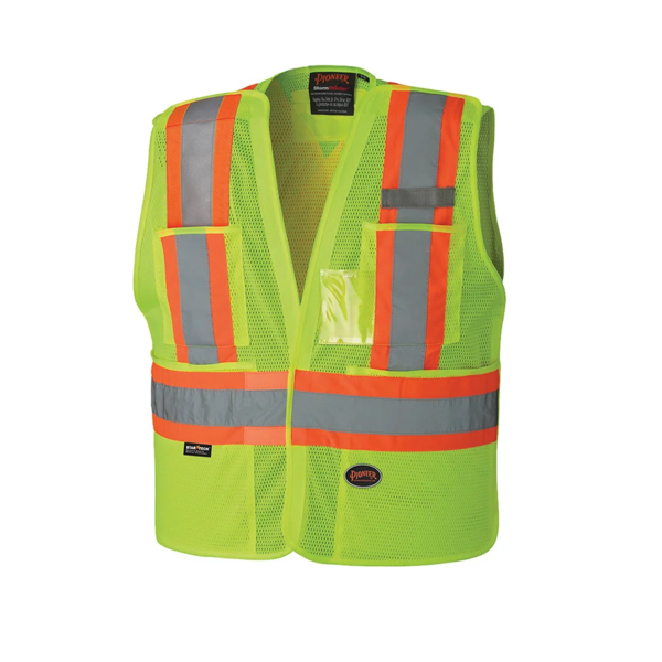 Safety Vest - Traffic - Tear-Away - CSA Class 2 Level 2 - Small/Medium - High Visibility Lime Yellow