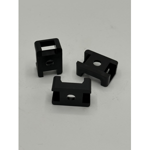 5/8" W X 25/64" H X 7/8" L CABLE TIE MOUNT SCREW APPLIED NYLON BLACK PER PRINT