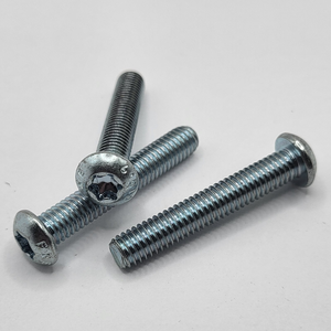 M6 - 1 X 35MM ISO 7380-1 6 LOBE BUTTON HEAD SOCKET CAP SCREW 10.9 ZINC TRIVALENT CLEAR