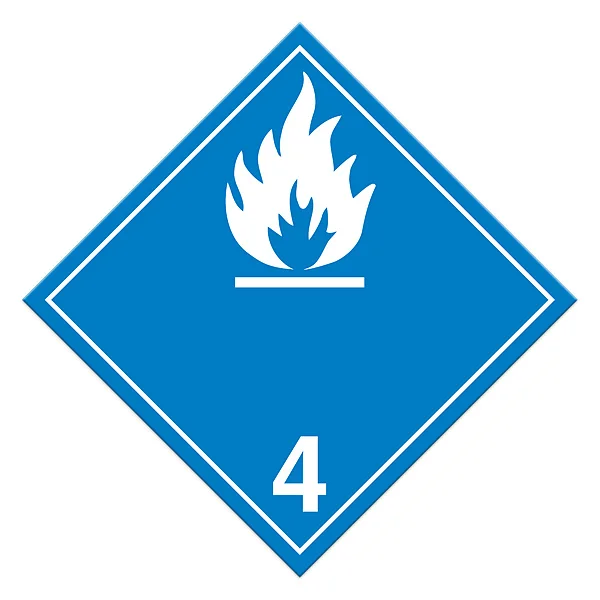 Dangerous When Wet Placard - 10-3/4" x 10-3/4" - Tagboard - Class 4.3