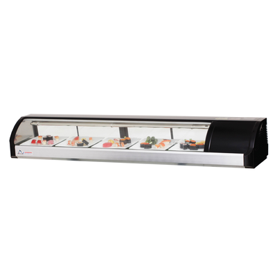 Everest ESC71R Countertop Refrigerated Display Right Mounted Case 4 Doors, 115v, NSF - 2.5 cu. ft.