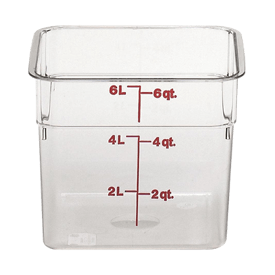 Cambro Camwear 6 qt. Clear CamSquare Containers