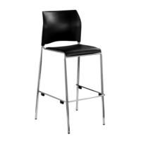 NPS 8710B-11-10 NPS® 8700 Series Cafetorium Plush Vinyl Stool, 30"H