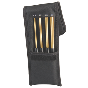 STARRETT SB248Z Brass Drive Pin Punch Set, 4 Punches