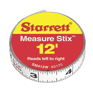 STARRETT SM412W 1/2 x 12ft, English (Left-to-Right)