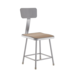 NPS 6318B NPS® 18" Heavy Duty Square Seat Steel Stool with Backr