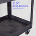 FSE 373-XLC11-B Two-Shelf Heavy-Duty Utility Cart