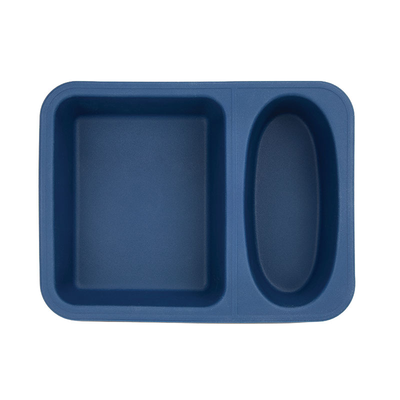 two compartment silicone food tray