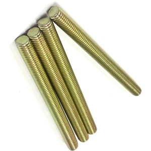 5/16" - 18 X 1 1/2" FULLY THREADED STRAIGHT ROD SAE J429 GR 8 ZINC TRIVALENT YELLOW