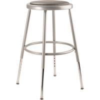 NPS 6418H NPS® 19"-27" Height Adjustable Heavy Duty Vinyl Padded Steel Stool