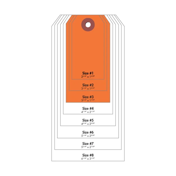 #3 Cardstock Tag - Orange